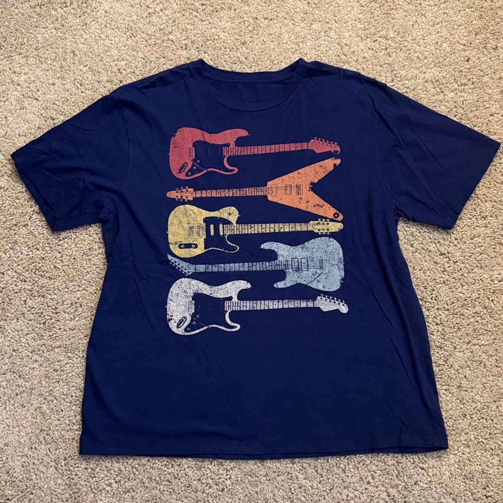 Colorful Guitar Graphic Tee